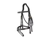 DC.Double Bridle Flash Noseband Black Full