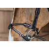 Braided round leather noseband with removable flash Brown  Cob D