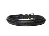 Plaited dog collar M/L/BLACK