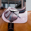 Saddle Pad Onion quilt 3D logo jumping light rose