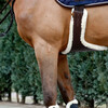Sheepskin stud girth cover brown 125 cm