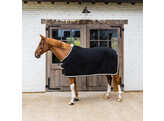 Fleece rug plaited rope black 145-6 6