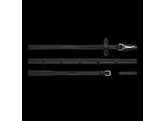 5/8 rubber reins with leather loops and snap black pony Working Collection