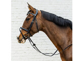 Flash noseband Bridle soft leathersoft coll Cob/black
