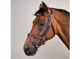 Plaited Flash Noseband Bridle Brown  Cob D Collection