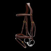 Plaited Flash Noseband Bridle Brown  Cob D Collection