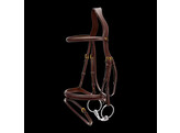 Plaited Flash Noseband Bridle Brown  Cob D Collection