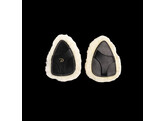 5 points Breasplate synthetic sheepskin protection pad Black  D