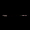Braided round leather Browband  Brown  Over D