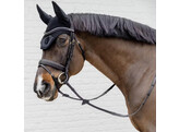 Laced V-Shaped Browband Black Pony D Collection