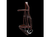 Flash Noseband Double Bridle Brown COB NEC
