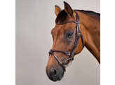 Braided noseband Bridle with removable flash Brown pony D
