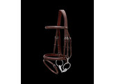 Flash noseband Bridle with snaps Black Cob WBD
