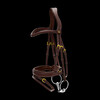 Plaited Flash Noseband Bridle with Pull back Black Cob D Col
