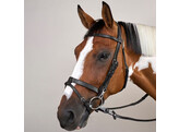Flat Leath Bridle With Snap Hooks Black Pony WC