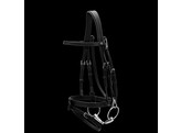 Flat Leath Bridle With Snap Hooks Black Pony WC