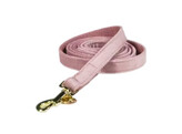Dog lead velvet old rose size S 120cm