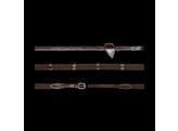 5/8 Web Reins With 9 Leath Loops Brown Full HC
