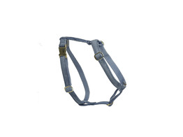 Dog Harness loop velvet light blue M 52-89cm