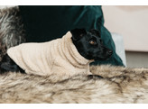 Dog sweater teddy fleece beige XL 78cm