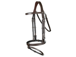 Dy on Working Collection Flat Leather Bridle With Snap Hooks