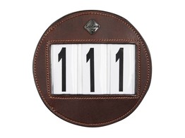 Competition numbers round Brown Leather 3 digits